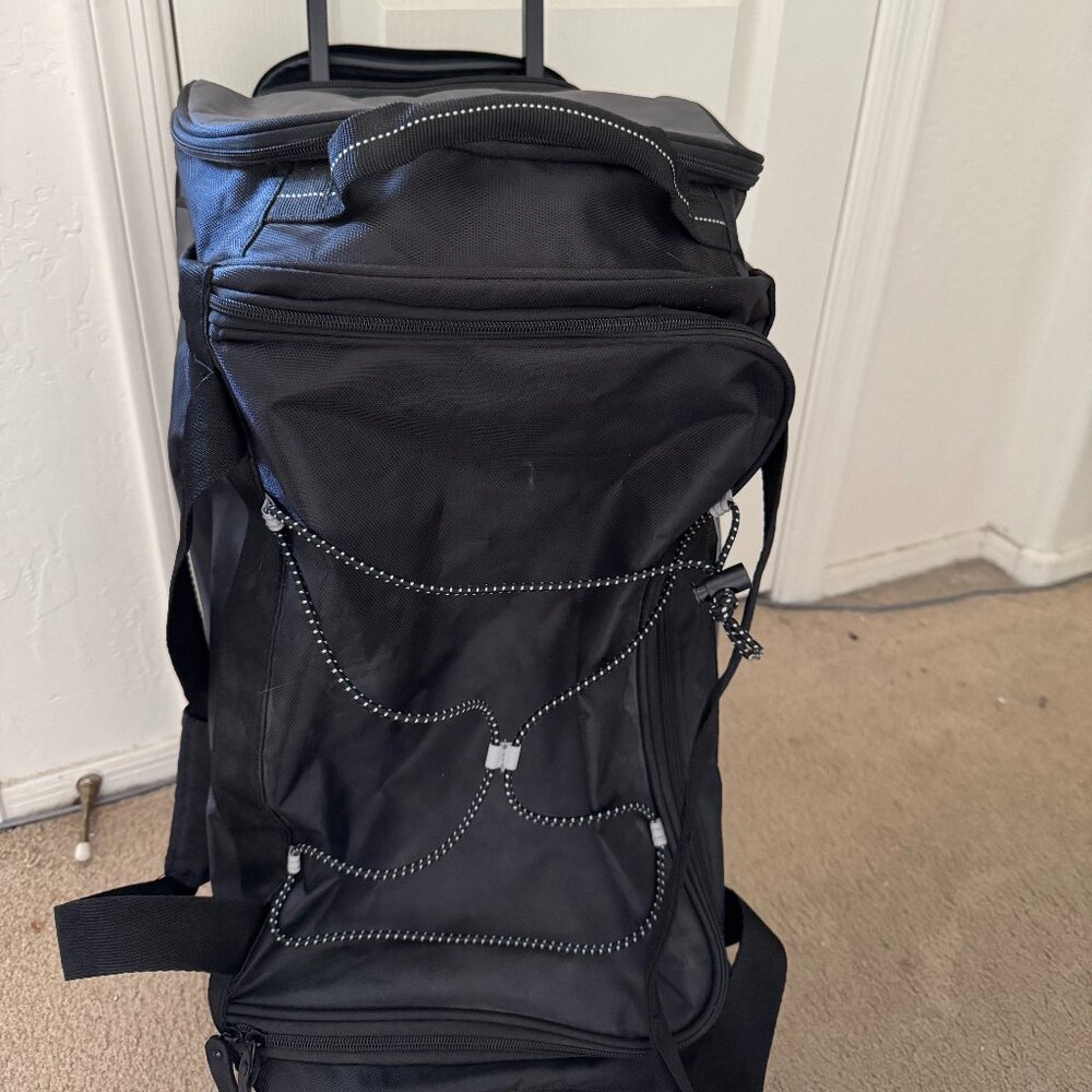 Eddie Bauer Westlake Rolling Gear Bag with adjustable bungee cord system